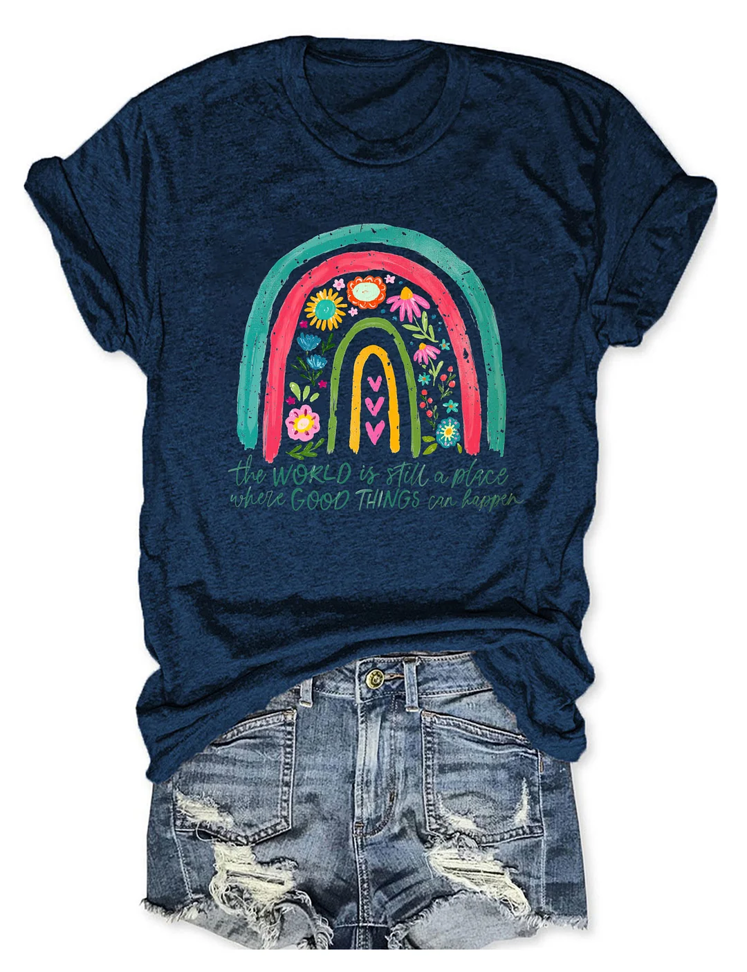 Positive Boho Floral T-shirt