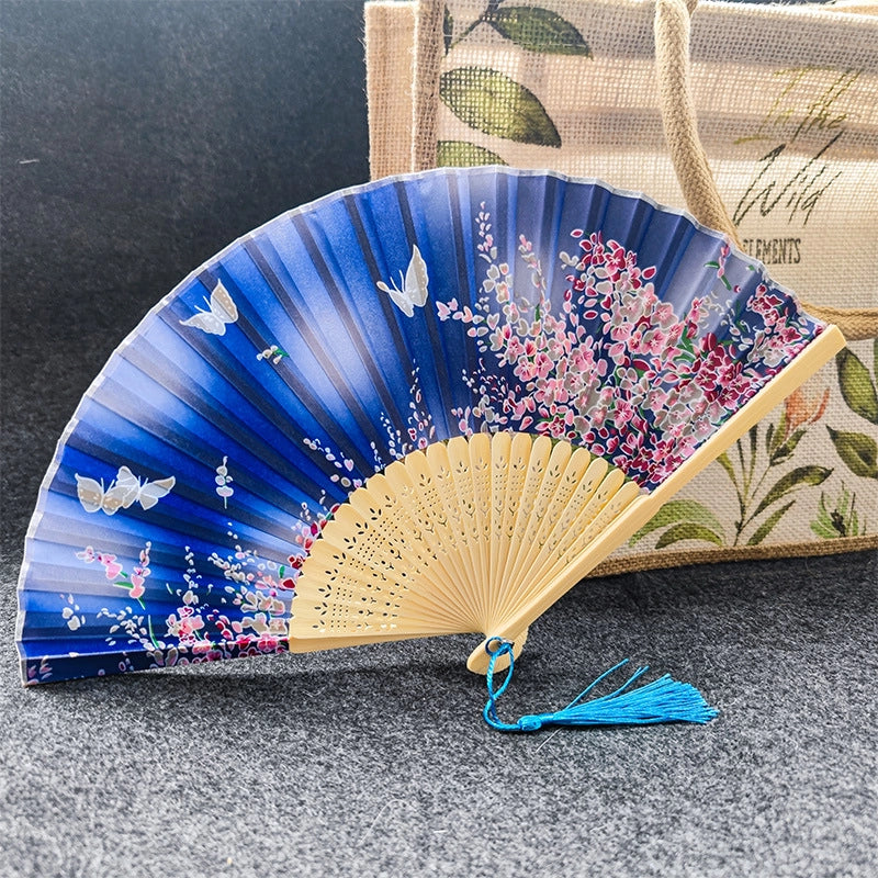 Antique Fan Folding Fan Men’s And Women’s Classical Dancing Fan Ancient Costume Performance Photography Hanfu Props Chinese Style Handmade Folding Fan