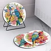 4PCS Acrylic Diamond Painting Placemats for Dining Table Decor Kit (Parrots)