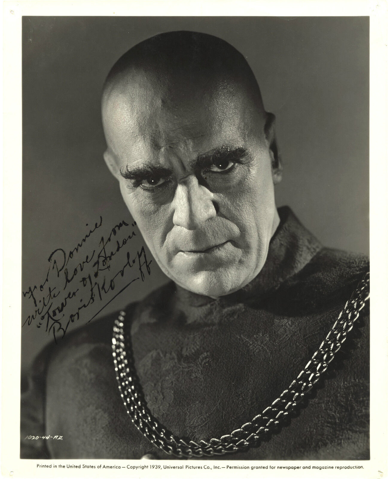 BORIS KARLOFF Signed Photo Poster paintinggraph Horror Film Actor Frankenstein's Monster reprint