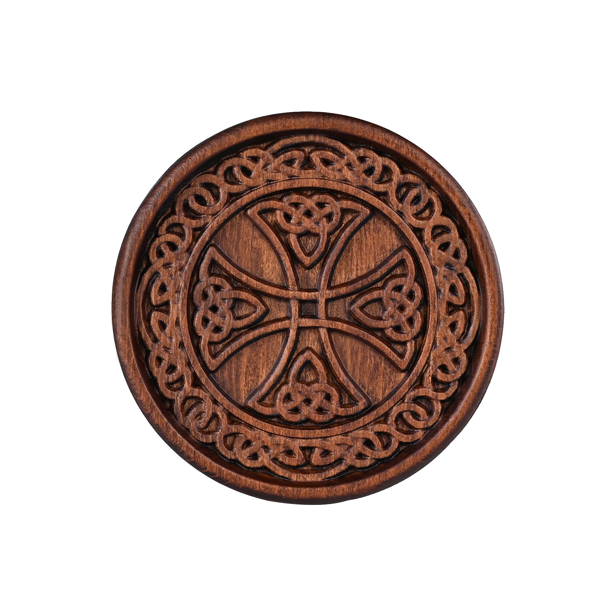 Beech Wood Coaster: The Eternal Faith Narrative of the Celtic Cross