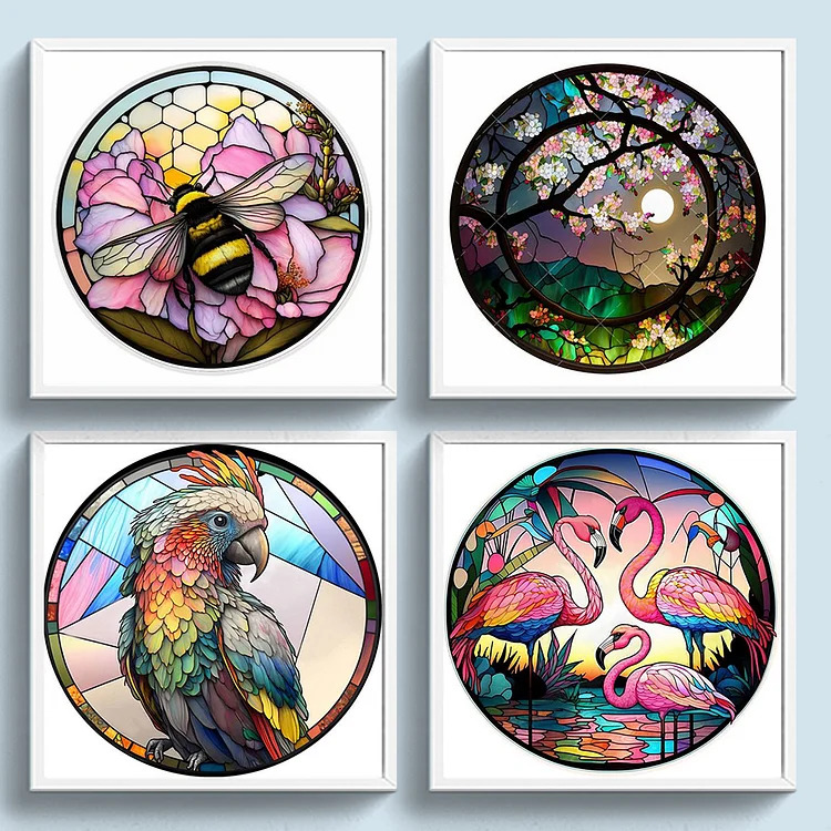 Mandala - Round Drill Diamond Painting - 30*30CM  Glass window art, Diamond  painting, Stained glass patterns
