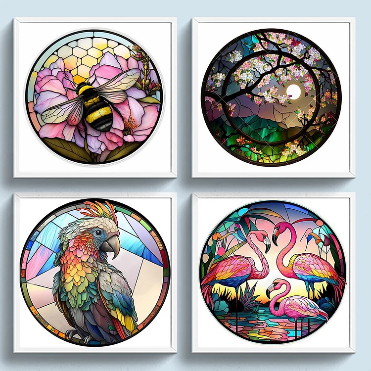 Stained Glass Abstract - Full Round - Diamond Painting (30*30cm)