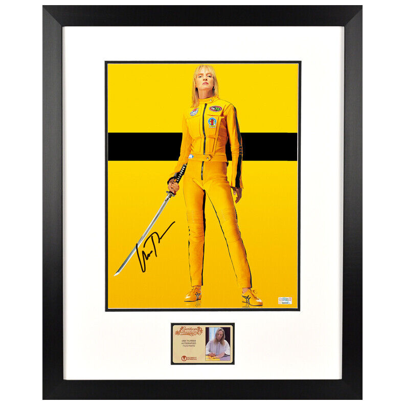 Uma Thurman Autographed Kill Bill The Bride Challenge 11x14 Framed Photo Poster painting