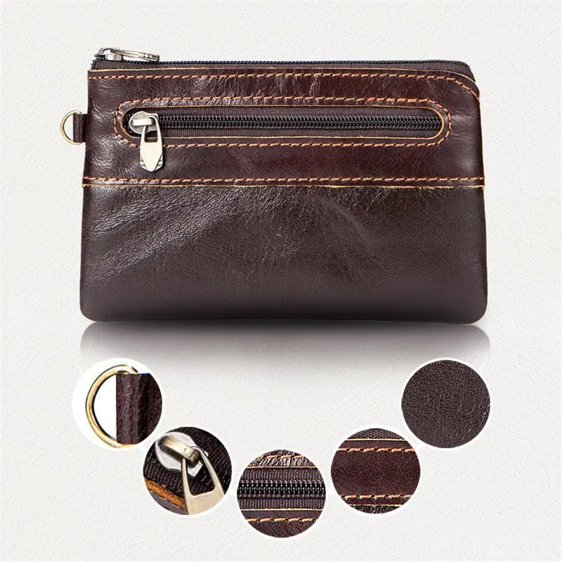 Vintage Leather Wallets Business Clutch Bags Card Holder