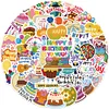 50PCS Happy Birthday Transferable Stickers for DIY Project Laptop Suitcase Decorating
