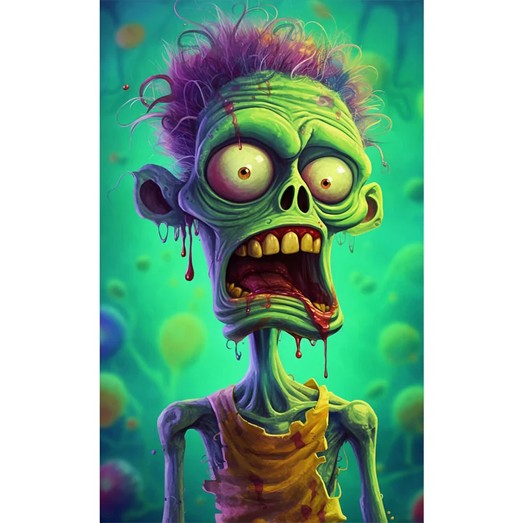 Zombie Horror 30*50CM (Canvas) Full Round Drill Diamond Painting gbfke