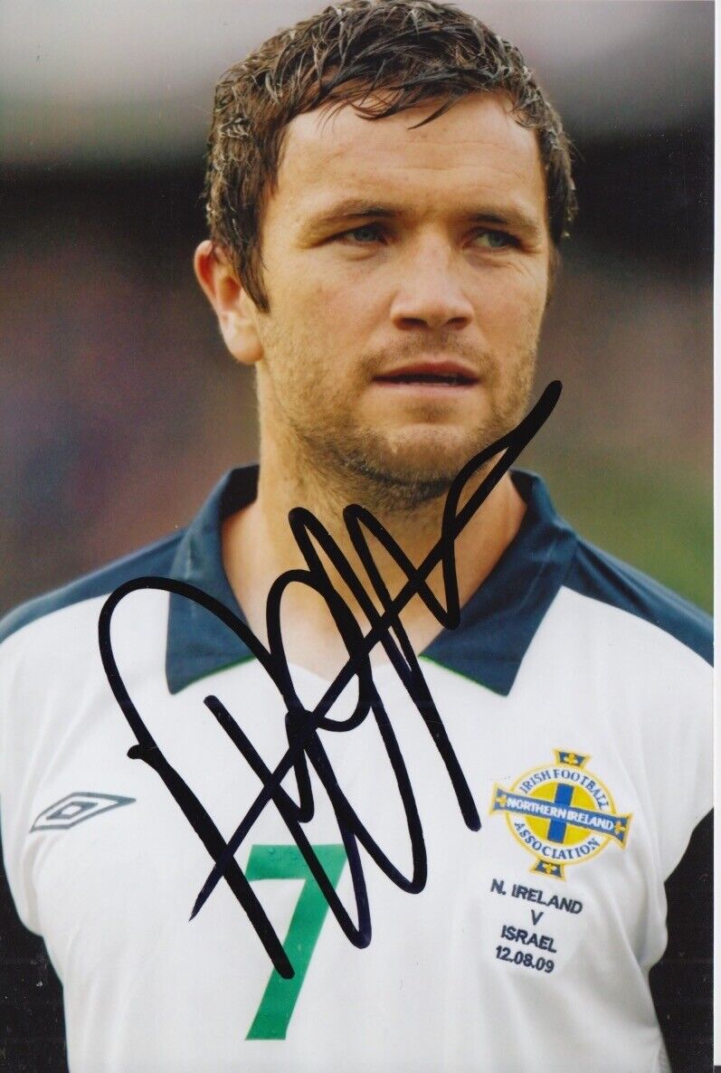 DAMIEN JOHNSON HAND SIGNED 6X4 Photo Poster painting NORTHERN IRELAND FOOTBALL AUTOGRAPH 1