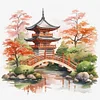 Pavilions-11CT Stamped Cross Stitch 40*40cm/15.75*15.75in tapestrymarket