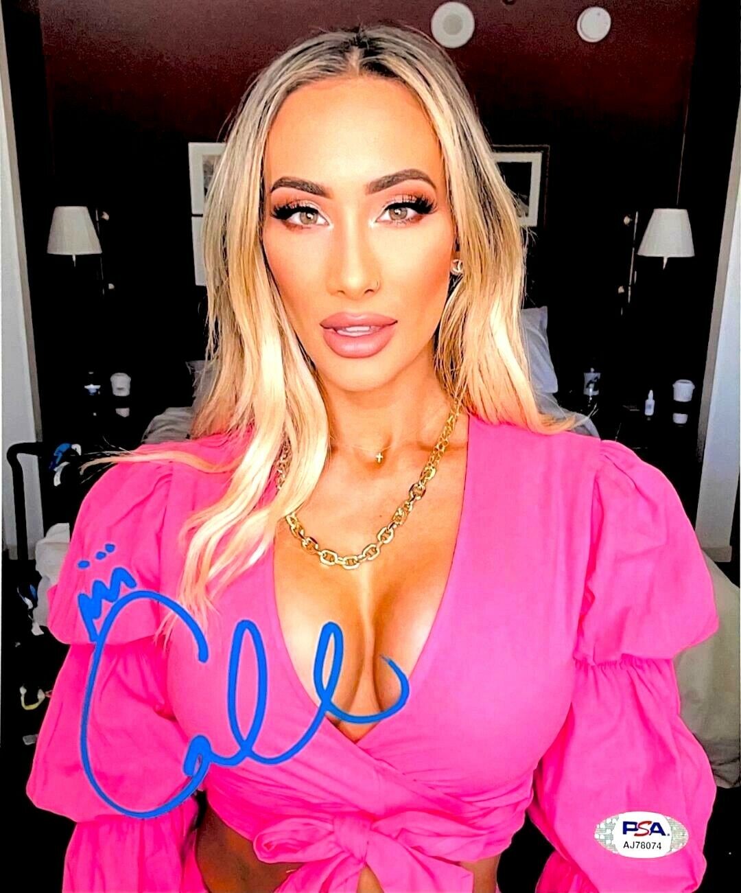 WWE CARMELLA HAND SIGNED AUTOGRAPHED 8X10 Photo Poster painting WITH PROOF AND PSA DNA COA 72