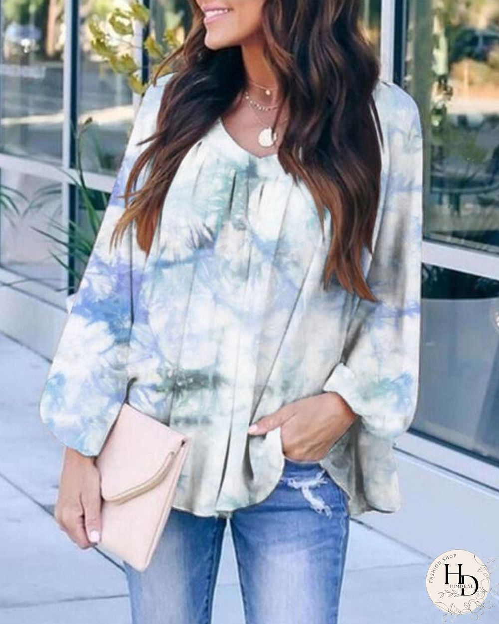 Women Flower Long Sleeve Tops