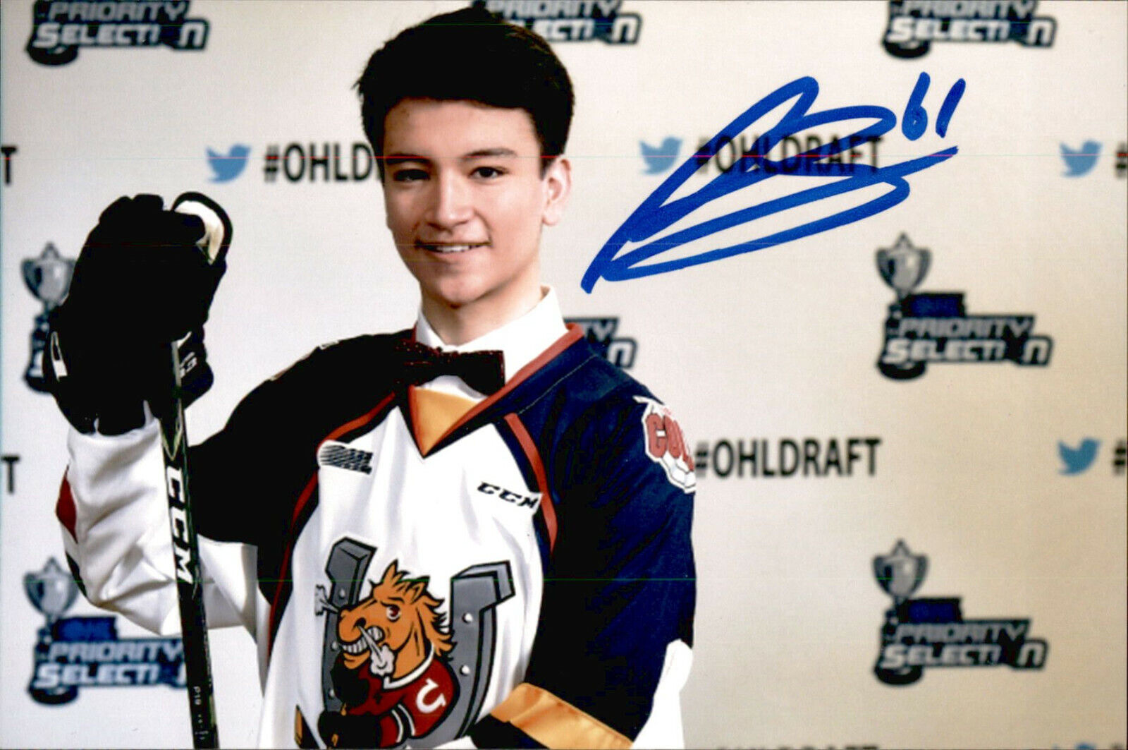 Ryan Suzuki SIGNED 4x6 Photo Poster painting BARRIE COLTS / CAROLINA HURRICNAES #2