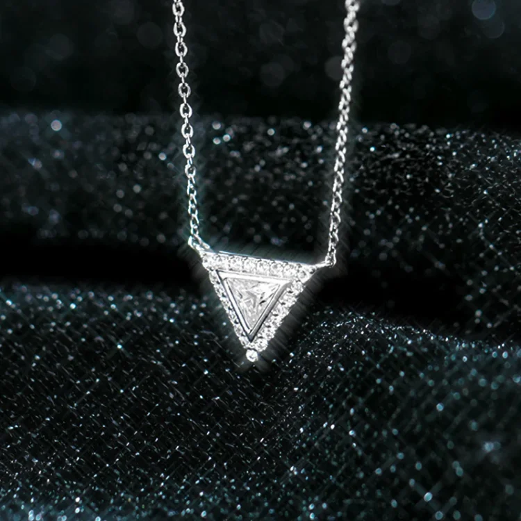 For Friend - Badass Tribe A Whole Lot Of Love Diamond Triangle Necklace