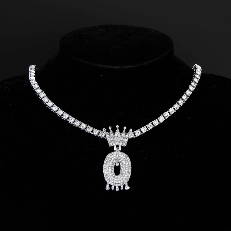Hip-hop Letter Alloy Inlay Rhinestones Men’s Charms Necklace