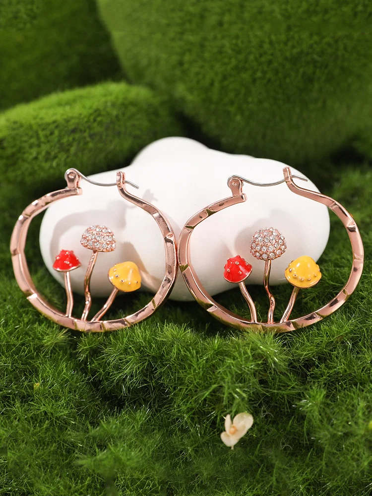 Comstylish Cute Mushrooms Earrings