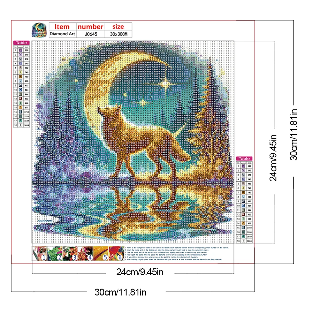 Diamond Painting - Full Round Drill - Wolf(Canvas|30*30cm)
