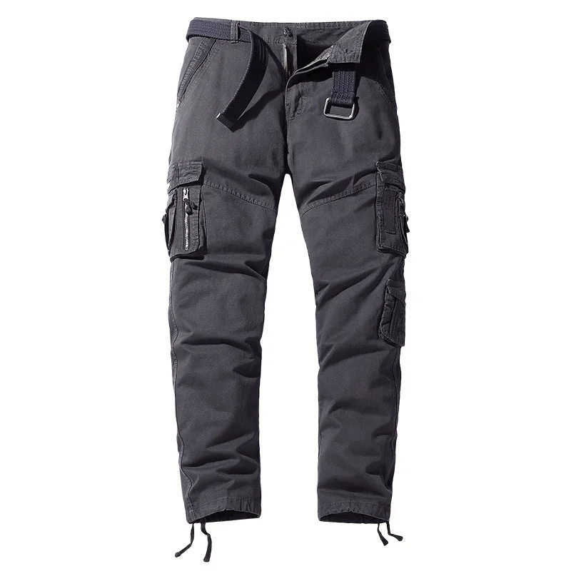 Men's Loose Straight Multi-pocket Outdoor Overalls