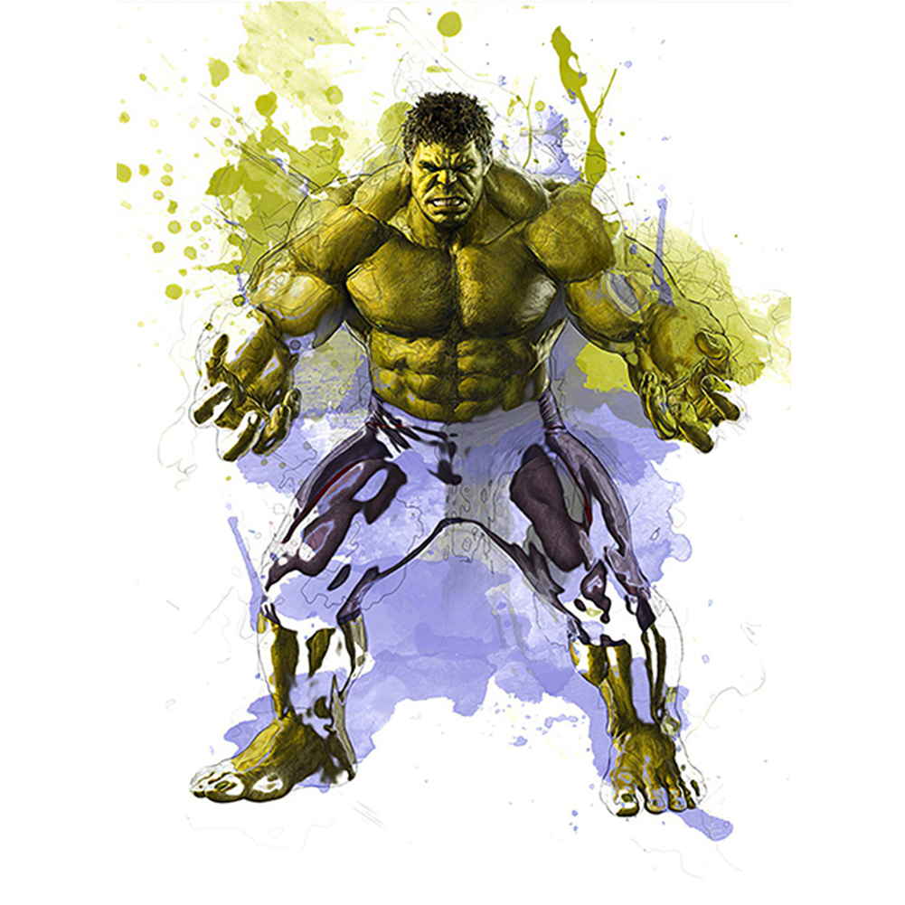 

(Multi-Size) Marvel Superheroes Hulk - Round/Square Drill Diamond Painting 30*40CM/40*50CM, Square diamond 30*40cm, 501 Original