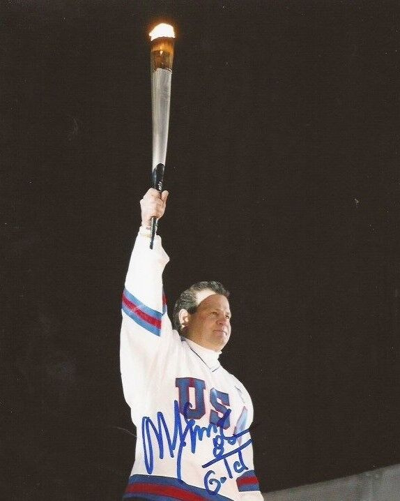 Mike Eruzione signed Team USA Hockey 8x10 Photo Poster painting 1980 Miracle on Ice Gold 4