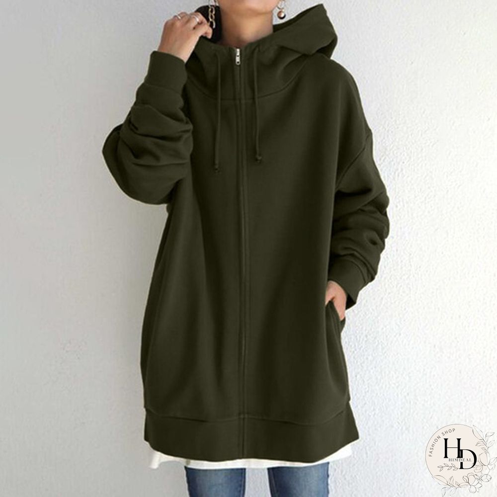 Women Winter Oversized Warm Casual Sweatshirt Tunic Coat Jackets Hoodie Cardigan Loose Outerwear