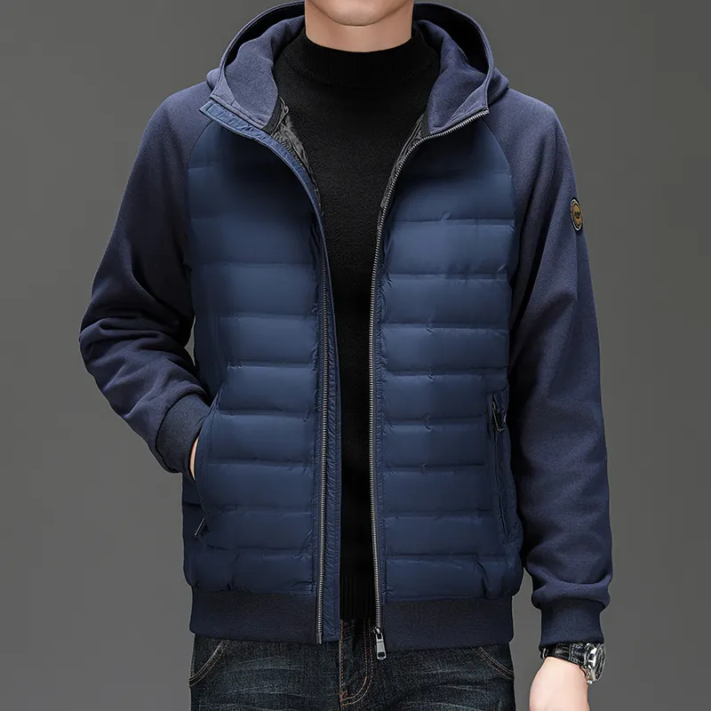 Men's light section down jacket business casual high-end light luxury ...