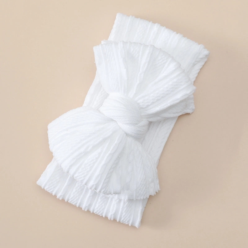 Girl’s Minimalist Bow Knot Nylon Jacquard Hair Band