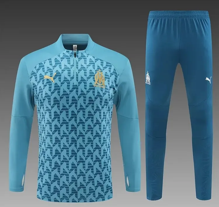 24-25 Marseille green training suit half-length suit