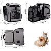 Pet Carrier Backpack, Dog Carrier Backpack, Expandable with Breathable Mesh for Small Dogs Cats Puppies, Pet Backpack Bag for Hiking Travel Camping Outdoor Hold Pets Up to 18 Lbs