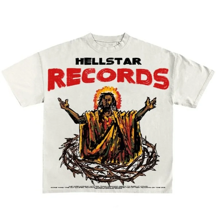 Vintage Hellstar Hotter Than Hell Graphic 100% Cotton Short Sleeve T-Shirt