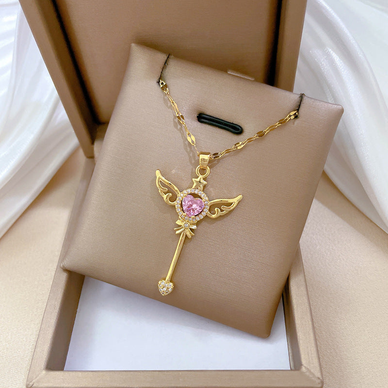 Moon Geometric Stainless Steel Stainless Steel Necklaces