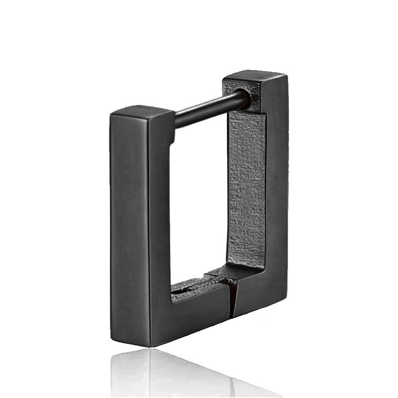 1 Piece Hip-Hop Rock Minimalist Star Heart Shape Metal Button 304 Stainless Steel Copper Gold Plated Hoop Earrings