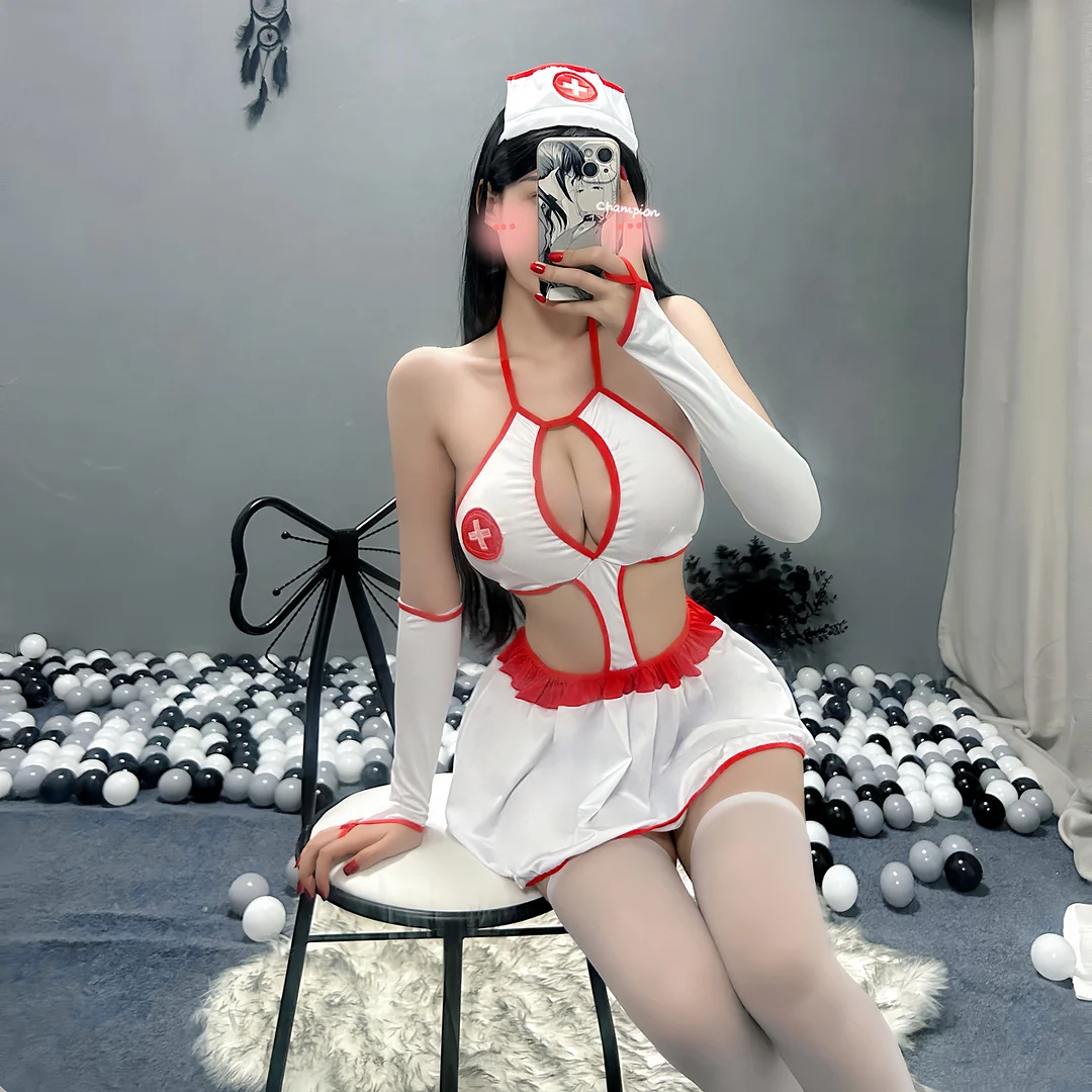 Churchf Sex Lingerie Sexy Role-Playing On The Bed Of Passionate Hot Nurse Uniform Seduction Suit Pajamas