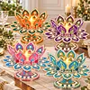 DIY Lotus Flower Pearls & Diamond Painting Candle Holder Acrylic Three-Dimensional Aromatherapy Rack Home Decor Gift