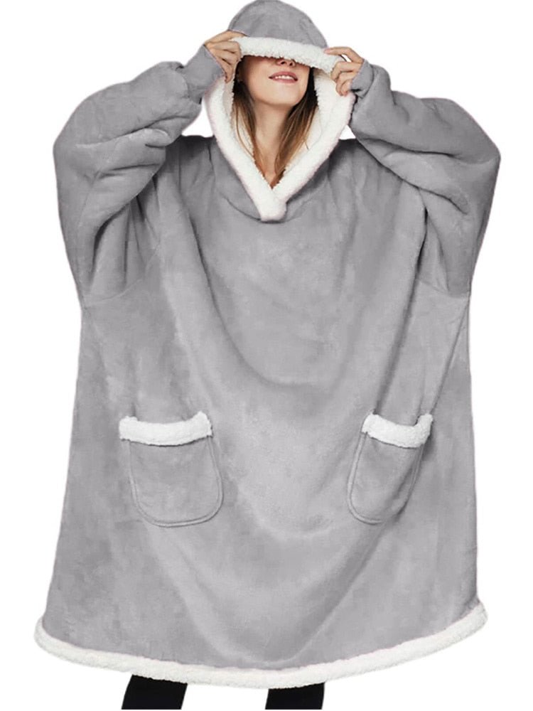 Oversized Hoodies Men Christmas Sweat Wearable Blanket With Sleeves Sweatshirts Winter Hoody Big Pocket Robe Casaco Feminino