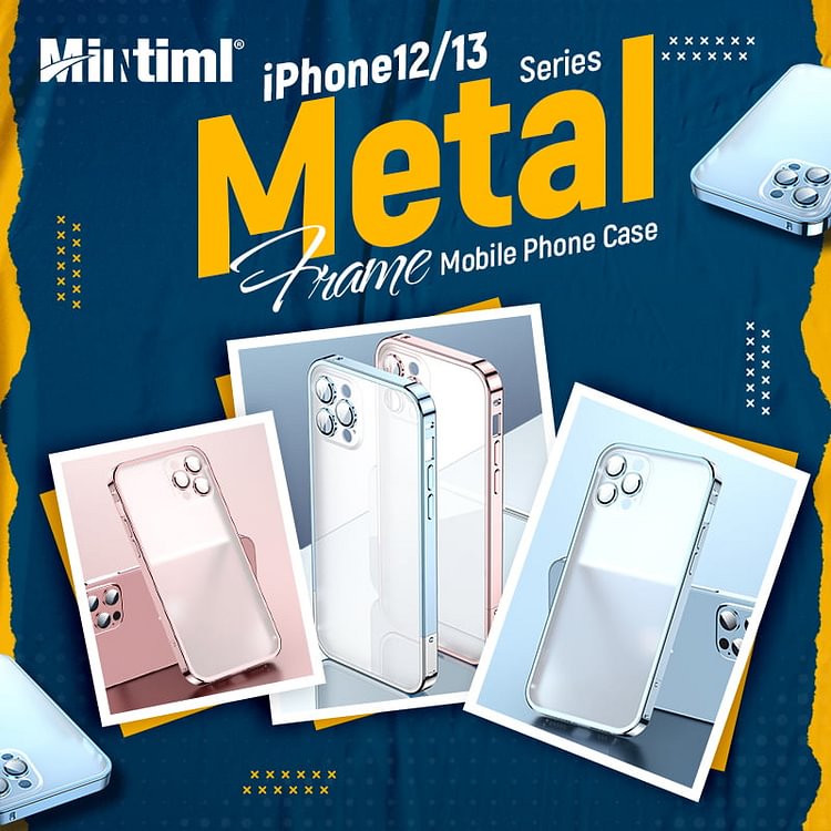 （50% OFF ）Mintiml® iPhone12/13 Series Metal Frame Mobile Phone Case