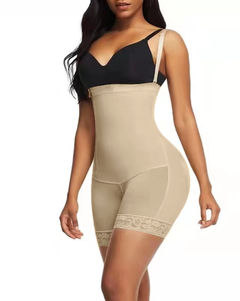 Side Zipper Body Shaping Bodysuit Hip Lifting Shaping Pants