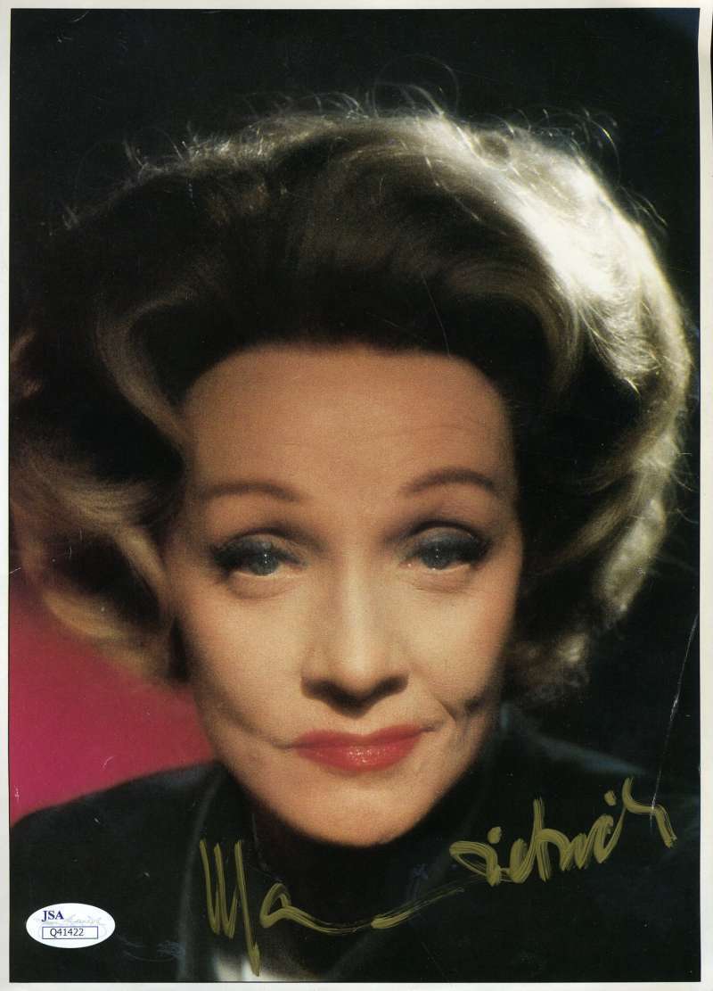 Marlene Dietrich Jsa Ccerted Hand Signed 8x10 Photo Poster painting Authenticated Autograph