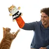 Cat Puppet Wrestler with Protective Sleeve Stuffed Animal Plush Cat Hand Glove Play & Enrichment for Boredom Busting Training and Exercise