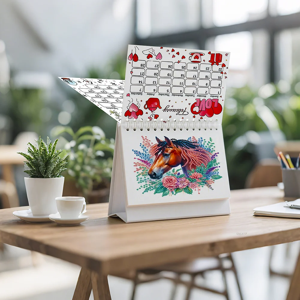5D/DIY Diamond Painting Calendar Kit Partial Drill Diamond Art Paper Calendar