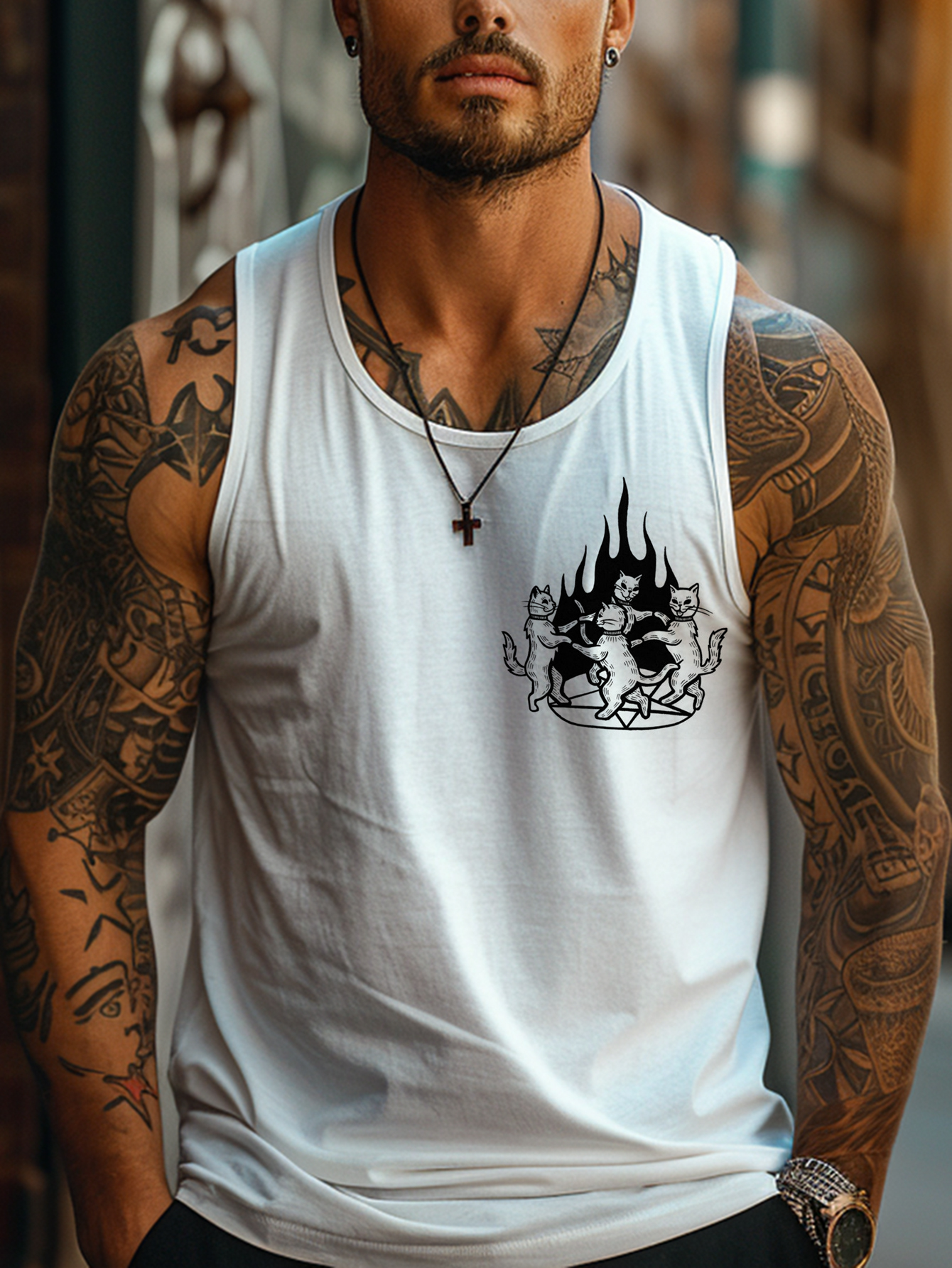 Unisex Casual Sleeveless Tee / Rvogue / Rvogue