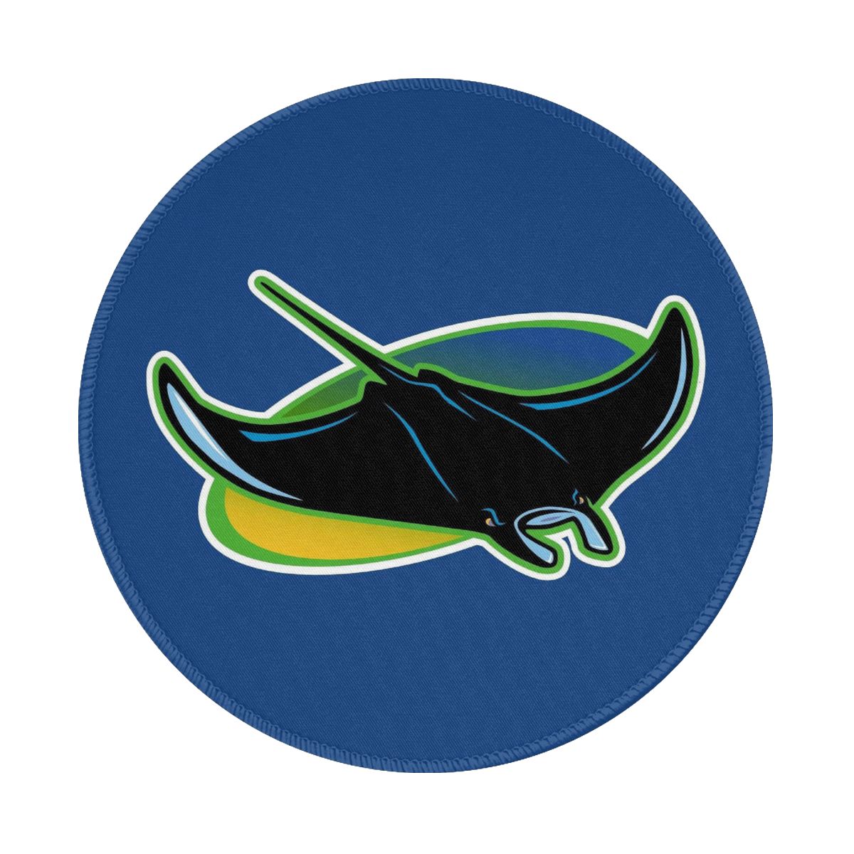 Tampa Bay Rays Devil Symbol Waterproof Round Mouse Pad for Wireless Mouse