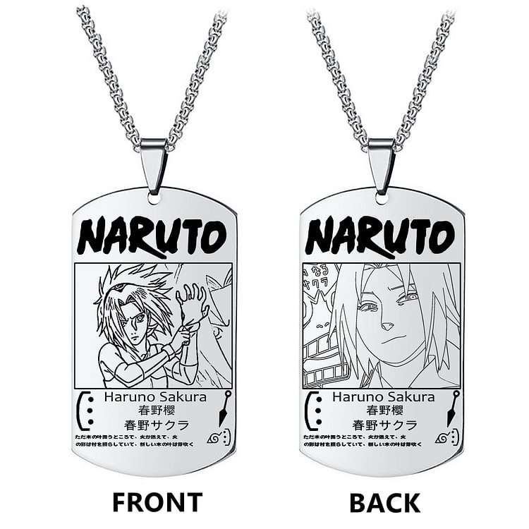 Naruto Haruno Sakura Anime Merch Necklace weebmemes