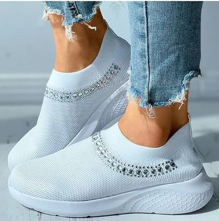 Women's Inlaid Knitting Leisure Comfortable Soft Bottom Shoes