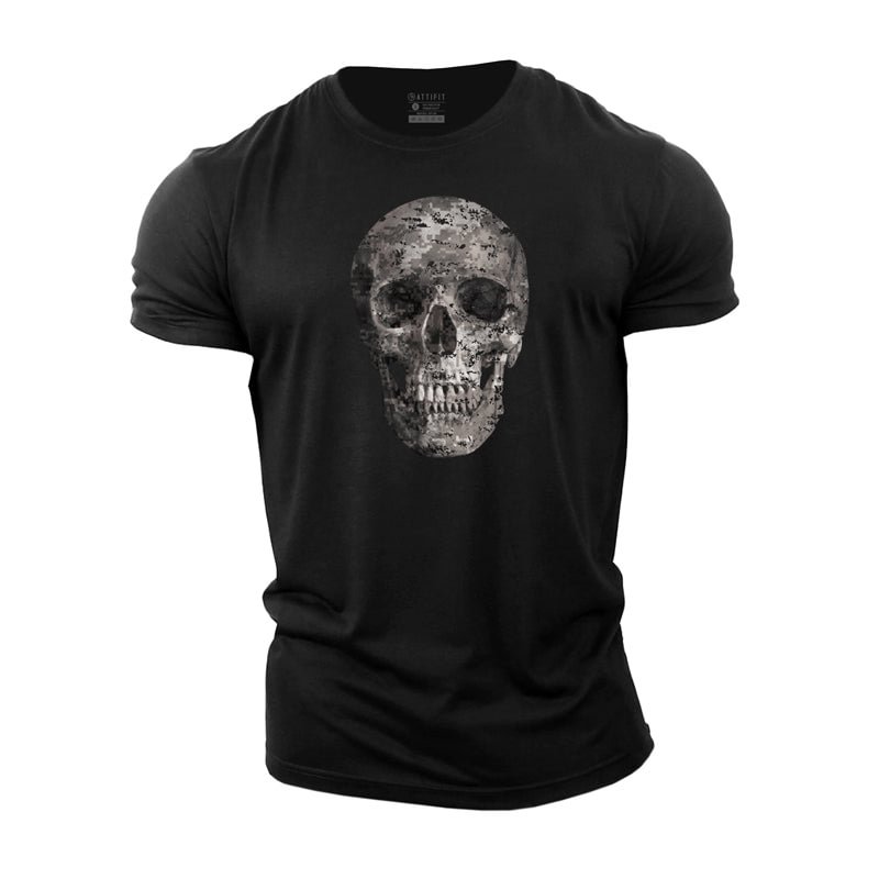 Cotton Skull Graphic Men's T-shirts tacday