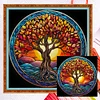 (Multi Style)Stained Glass- Tree Of Life-Full Embroidery 2 strands 18CT Counted Cross Stitch-30*30CM
