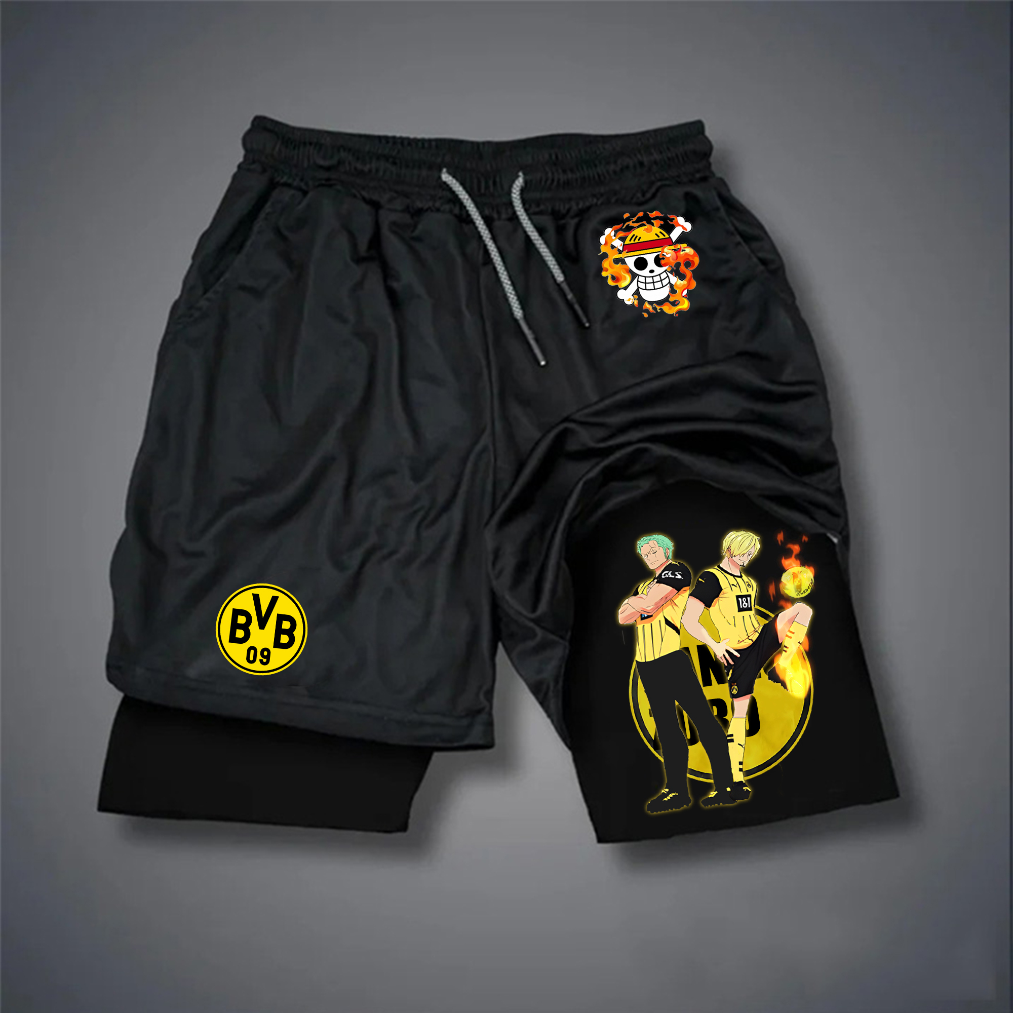  Anime-Inspired Casual Shorts with Unique Graphic Design