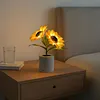 A sparkling sunflower lamp a twinkling sunflower tree three-color lighting realistic 3D design USB c