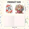 6pcs Mothers Day Bouquet Diamond Art Cards DIY Diamond Painting Gift Card