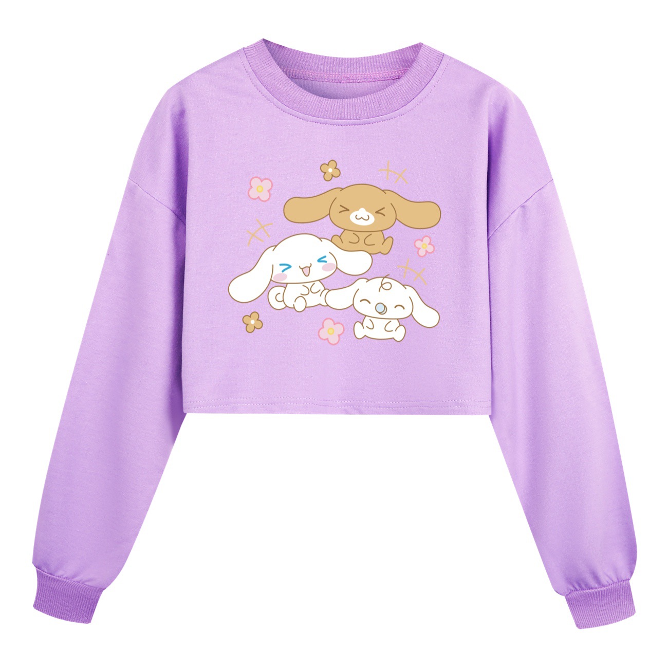 Cinnamoroll Girls' Loose Fit Sweatshirt & Jogger Set - Cute Sporty Outfit for KidsStyle 3487 -Mayoulove