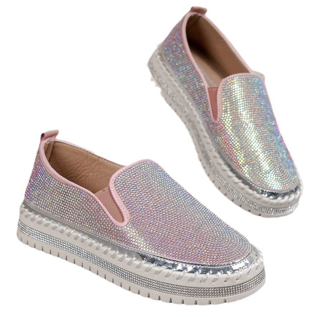 Yyvonne And Autumn 2025 New Lefu Shoes Thick Sole Lazy One Foot Pedal Drilling Shoes Women's Flat-Bottomed Shoes